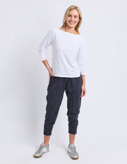 Elm Lifestyle II ELIZA Boat neck tee - white