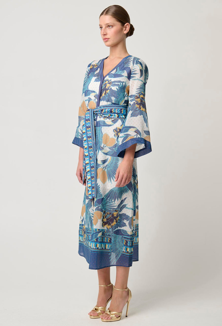 Oncewas II KIMONA Coat Dress - Tukano Print