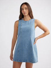 ENA Pelly II REESE Denim Mini Dress - Mid Blue Wash