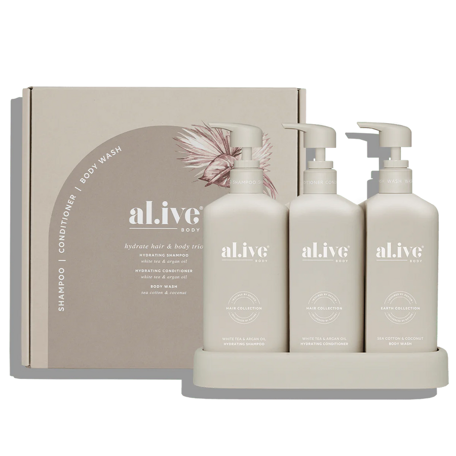 Al.ive II HYDRATING Hair Shampoo & Conditioner & Wash TRIO