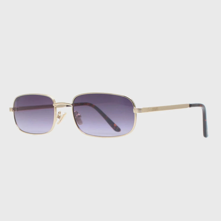 REALITY II FUTURE SOUND Sunglasses - Gold Smoke