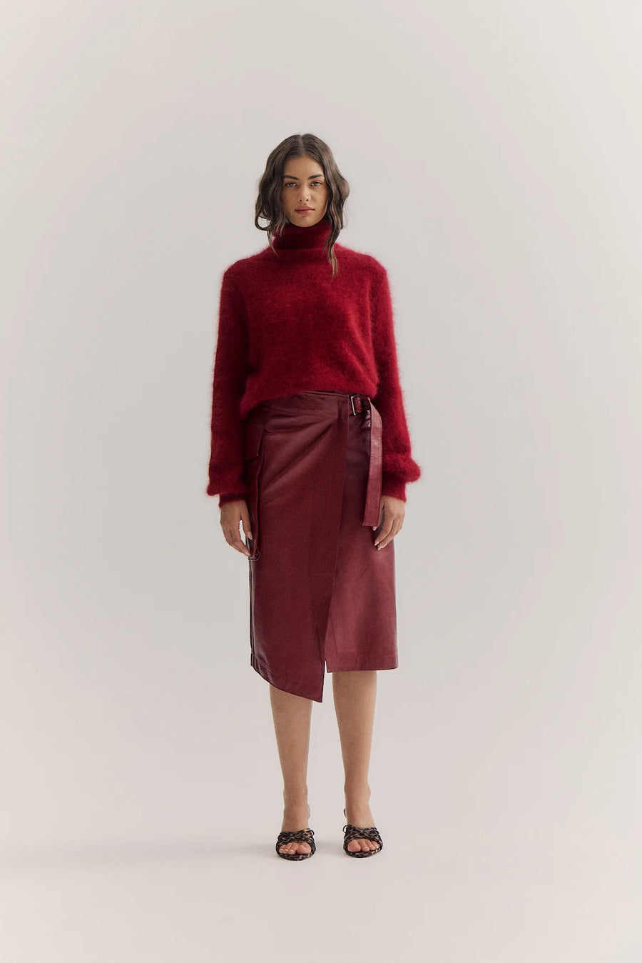 World Of Nomads II MAYA Roll Neck Knit - Merlot
