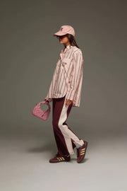 ARAMINTA JAMES II ALPINE Cotton Stripe Shirt - Light Blush