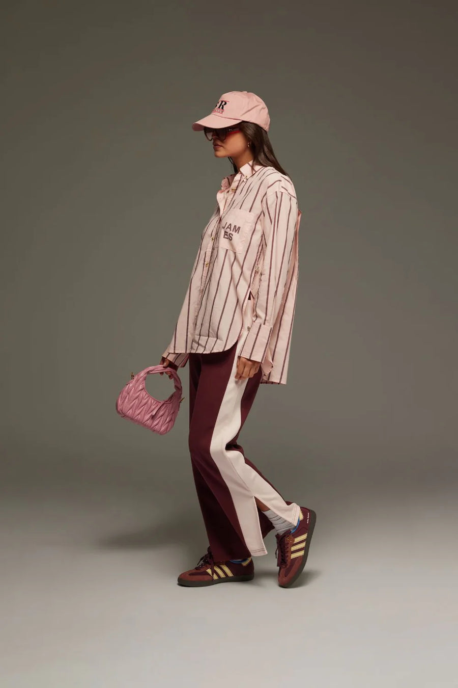 ARAMINTA JAMES II ALPINE Cotton Stripe Shirt - Light Blush