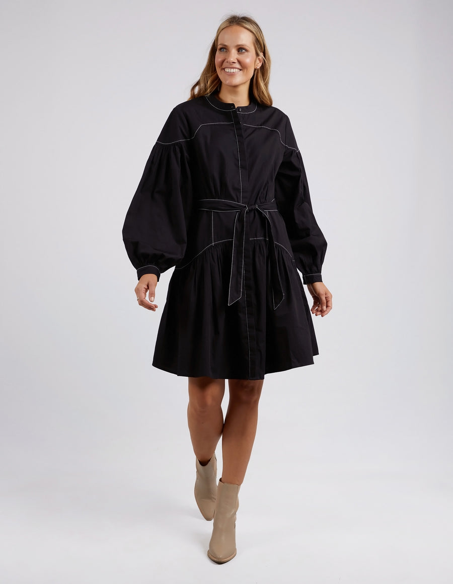 Foxwood II GOLDIE Contrast Stitch Dress - black