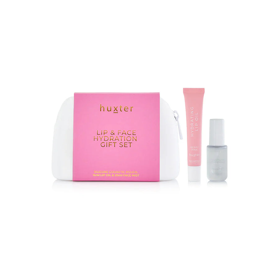 Huxter II Lip & Face Hydration Gift Set - Includes 15ml Tinted Lip Oil & 30ml Face Mist