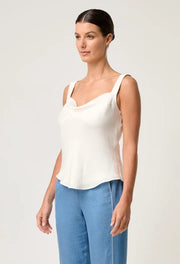 Oncewas II DELRAY Reversible V Cowl Cami - ivory