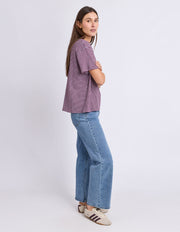 Foxwood II HUTCH STRIPE TEE - Plum