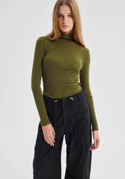 Morrison II MORRI Merino High Neck - avocado