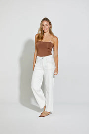 NLJ - New London Jeans - HOLBORN wide leg ankle - milk