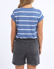 Foxwood II MANLY Stripe Tee - denim blue