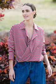 M.A Dainty II PETAL Shirt - red stripe