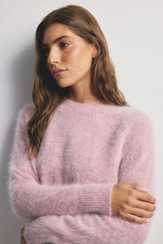 World Of Nomads II ADELE Cashmere Crew Neck Knit - Petal Cloud