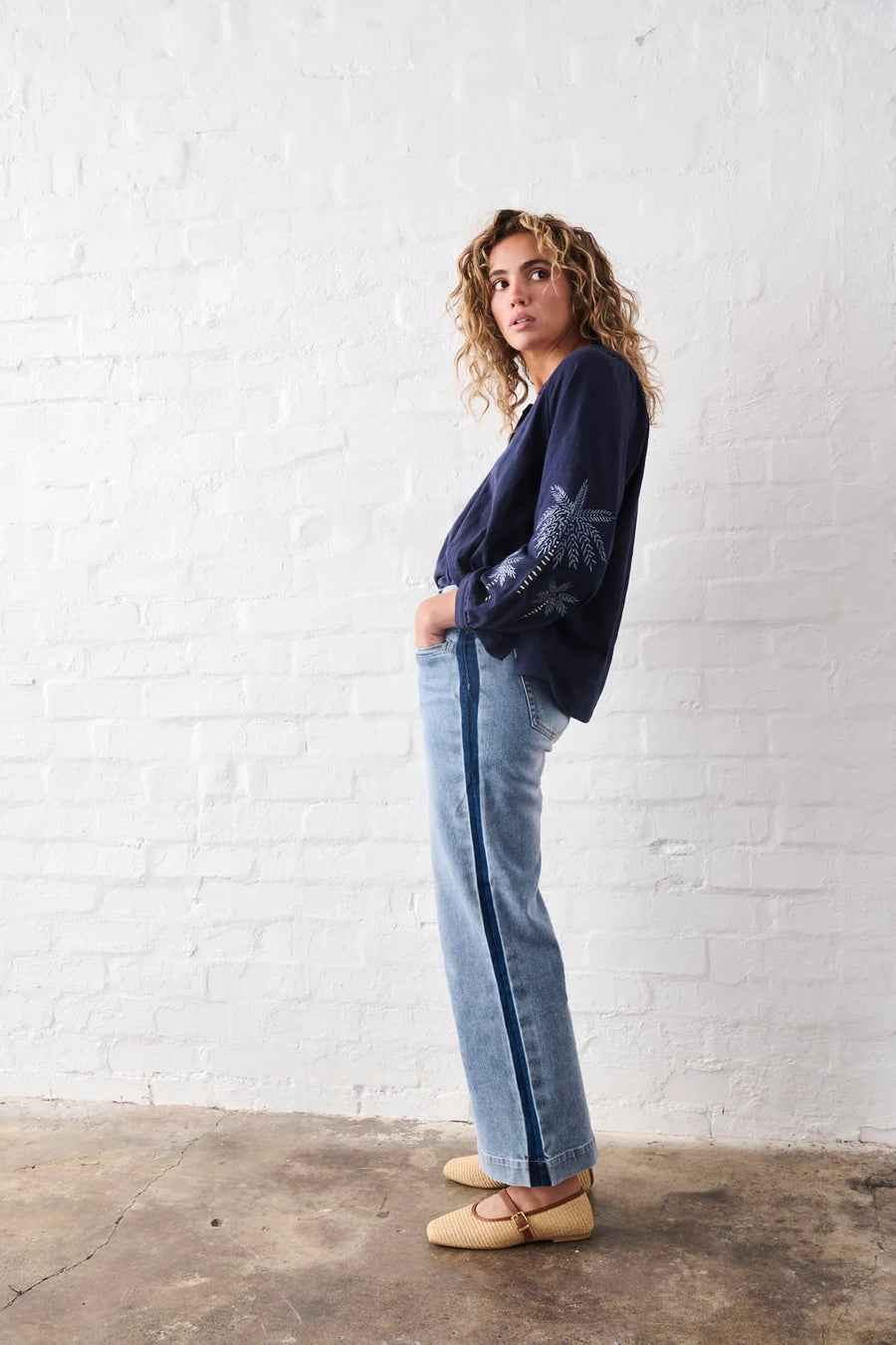 Kireina II FREYA Side Panel Jean - Waterfall