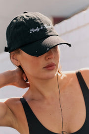 Pinky & Kamal II PINKY & KAMAL CURVED CAP - Black