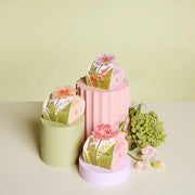 Huxter II BODY CLEANSING  BAR Gift Box - Mauve Flower - White Florals & French Pear