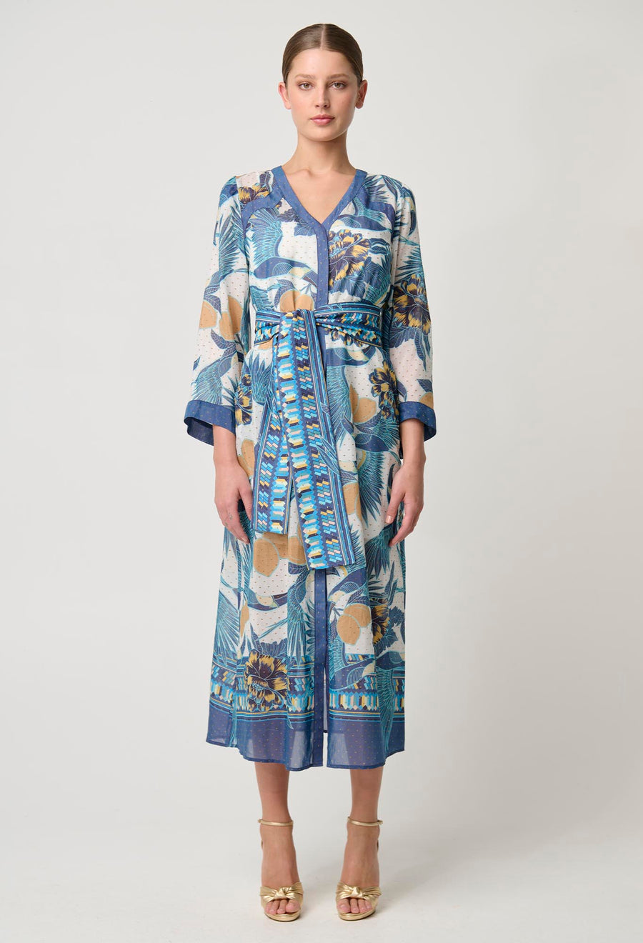 Oncewas II KIMONA Coat Dress - Tukano Print