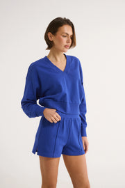 PRIMI II CHARLOTTE V NECK JUMPER - Cobalt