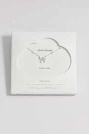 Estella Bartlett II Pearl And Bow Chain Necklace - Silver