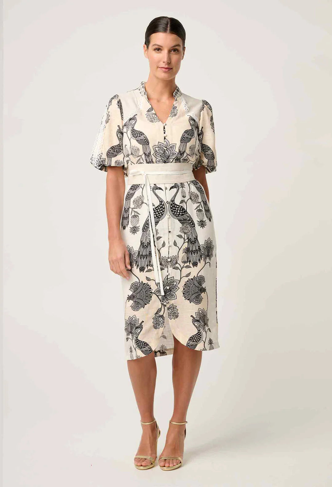 OnceWas II GAIA PLACEMENT Lace Spliced Dress