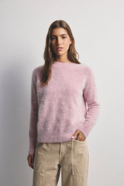 World Of Nomads II ADELE Cashmere Crew Neck Knit - Petal Cloud