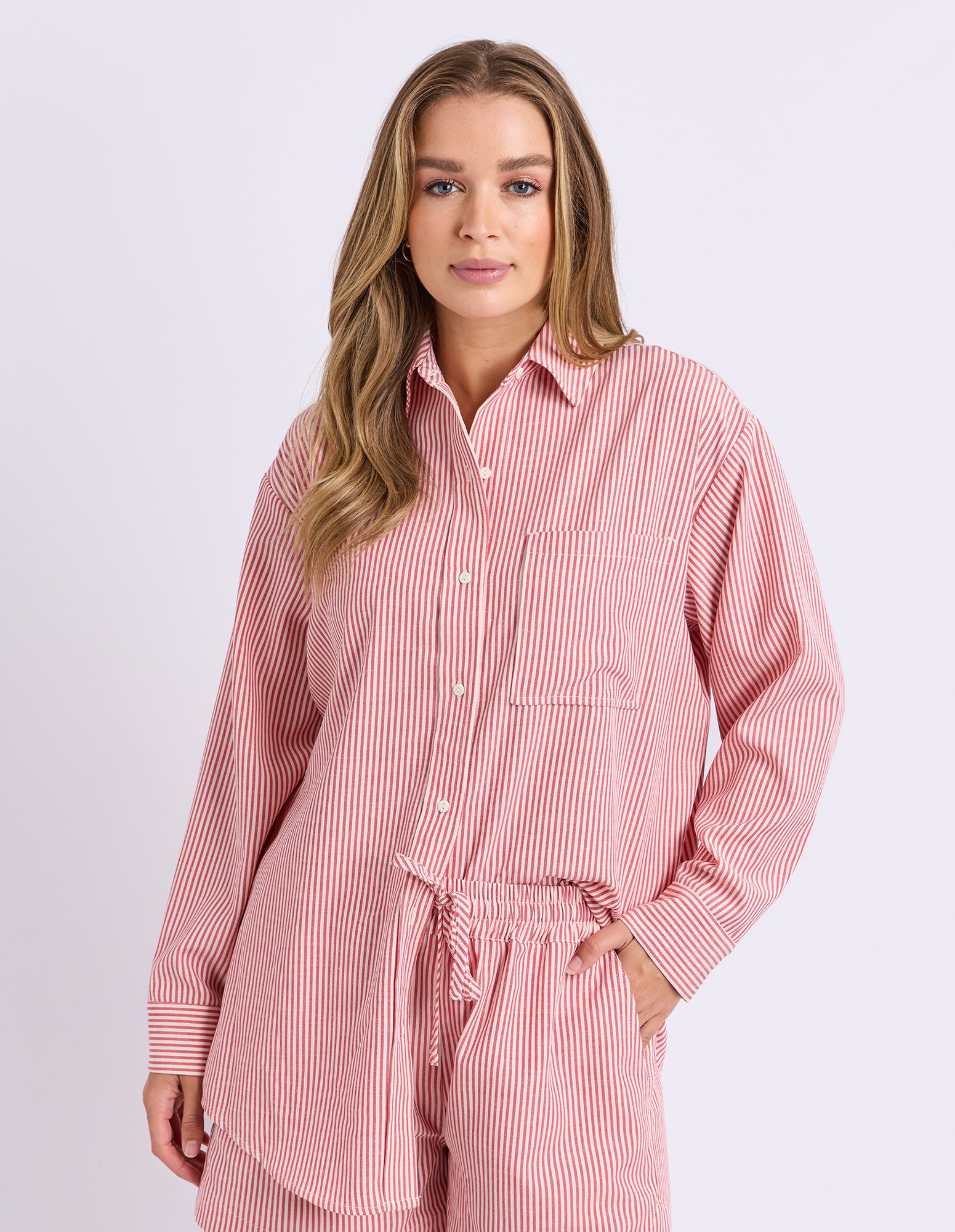 Foxwood II ECHO Stripe Shirt - red stripe