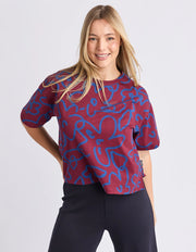 Elm Lifestyle II FREEDOM FLORAL Tee - plum/floral