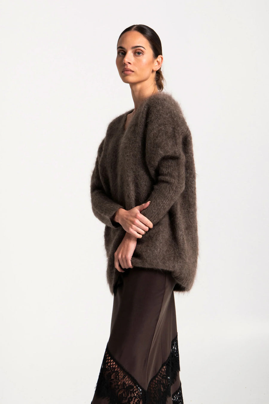 Lounge the Label II MONTANA V Mohair Knit - Mocha
