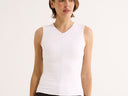 Holly High V Tank - White
