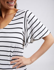 Elm Lifestyle II PIXIE Stripe Top - white/black stripe