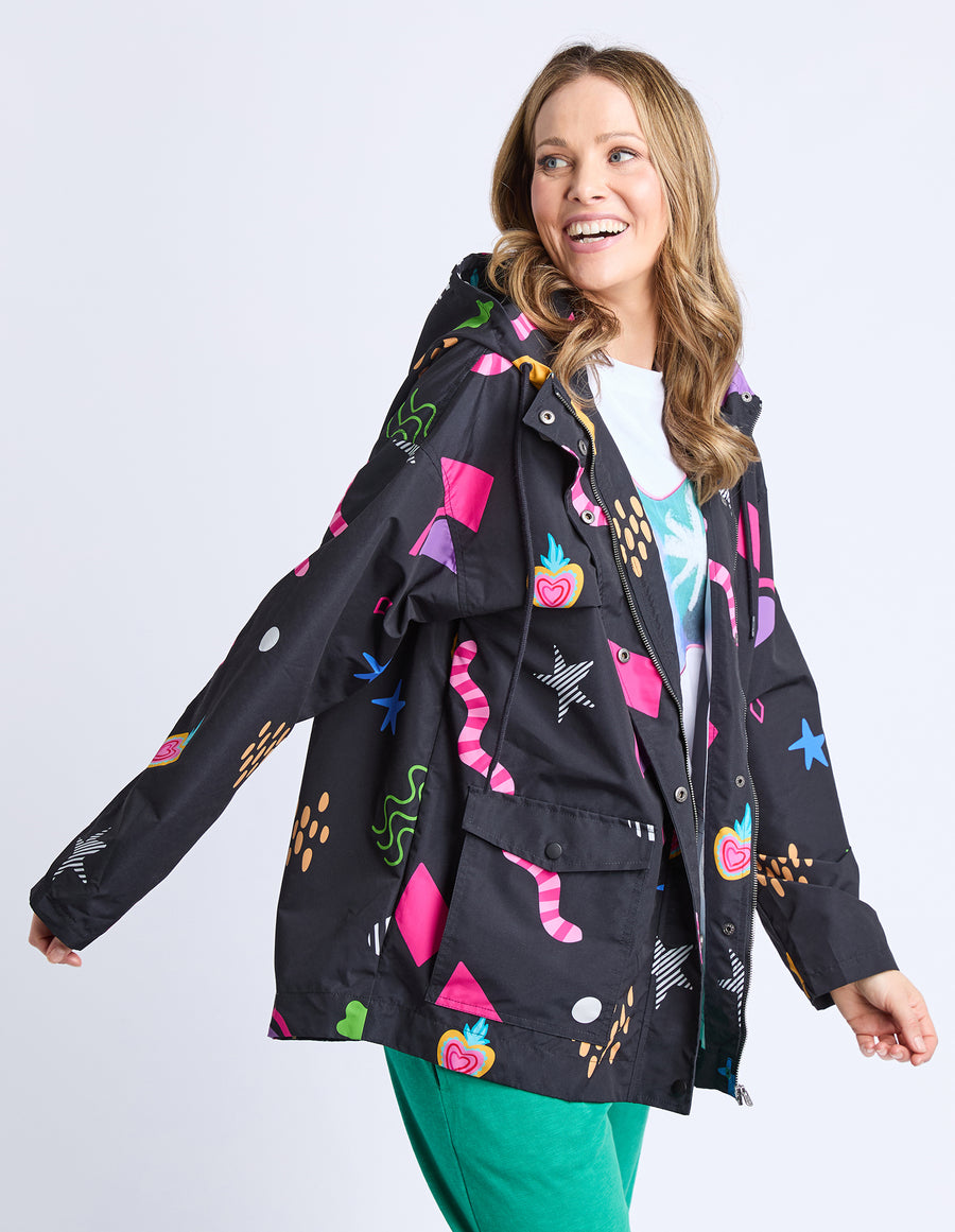 Elm II LICORICE GALAXY RAIN COAT - blue119.95