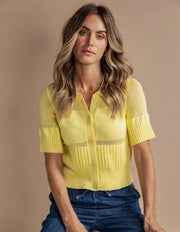 Foxwood II TREVI Knit Top - Lemon