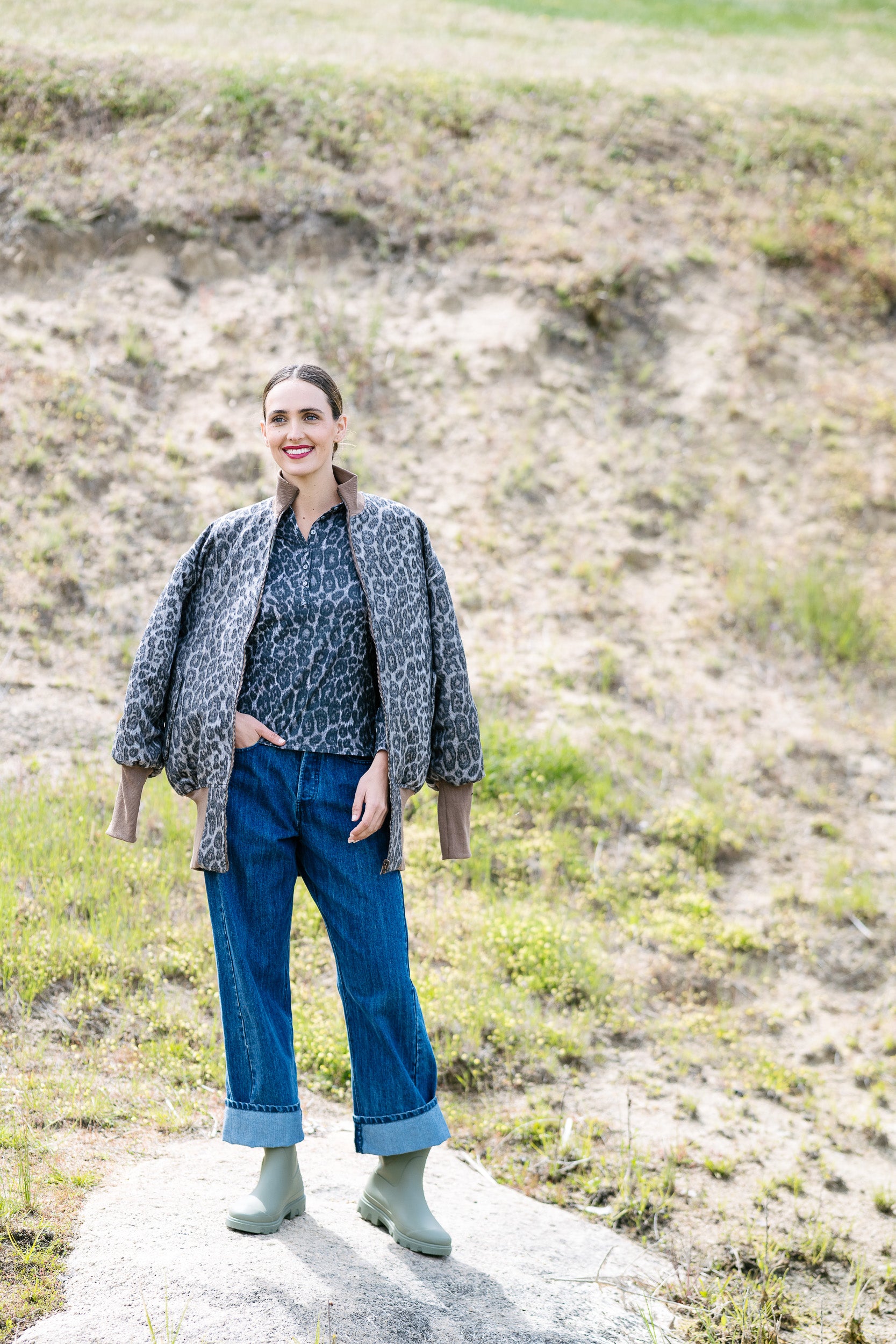 M.A Dainty II BOOM Jacket - Leopard & Pistachio