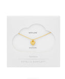 Heart With Side Pearl Necklace - Gold Plated