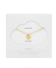 Estella Bartlett II Heart With Side Pearl Necklace - Gold Plated