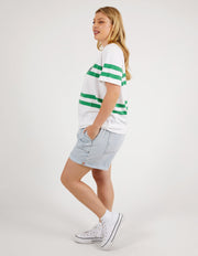 Elm Lifestyle II ALLEGRA Short Sleeve Tee - White/Green