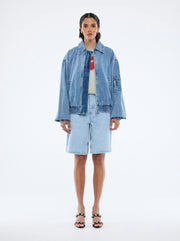 ENA Pelly II HARLOW Denim Bomber - mid blue wash
