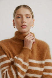 World of Nomads II Tessa Roll Neck Knit - Caramel