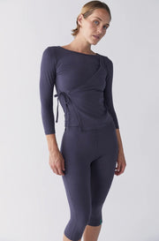 PINKY & KAMAL II HIRA Wrap Top - slate