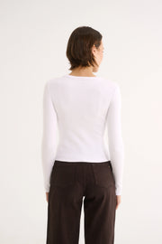 PRIMI II CATERINA SNAP BUTTON TOP - White