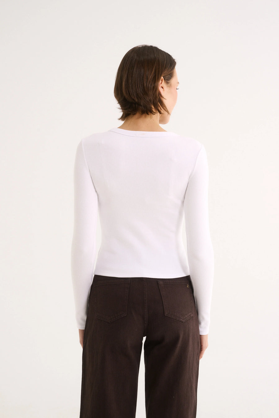PRIMI II CATERINA SNAP BUTTON TOP - White