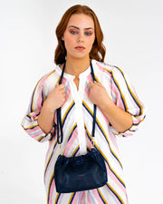 Elms & King II MONTY Crossbody bag - Navy Mesh