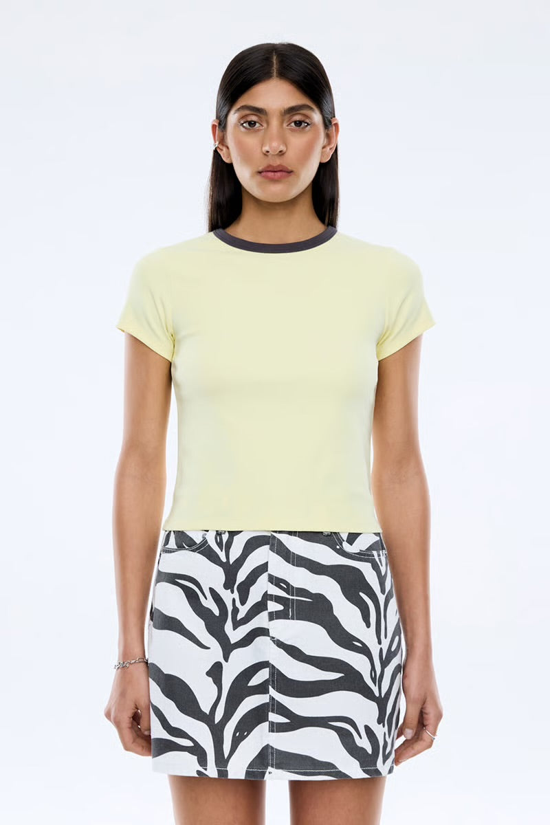 ENA Pelly II RORY CONTRAST Baby Tee - panna cotta