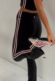 PINKY & KAMAL II VIBRATION FLARES - grey/pink stripes