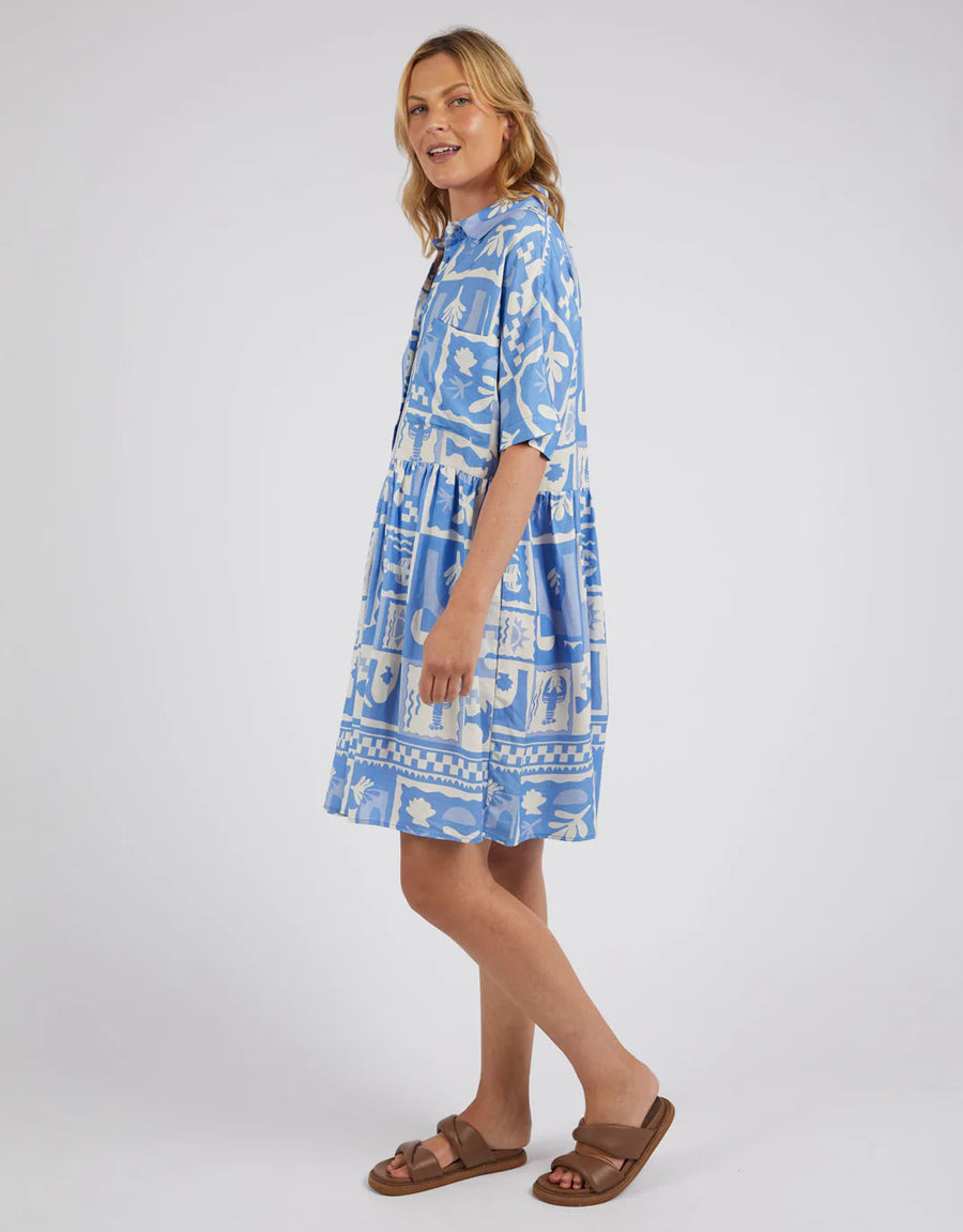 Elm Lifestyle II HOLIDAY Sun Dress - Cerulean Holiday Print