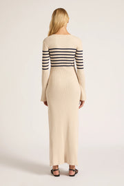 Nude Lucy II YOKO Maxi Knit Dress - Cloud Stripe