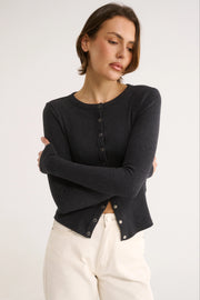Primi II CATERINA SNAP Button Top - charcoal marle
