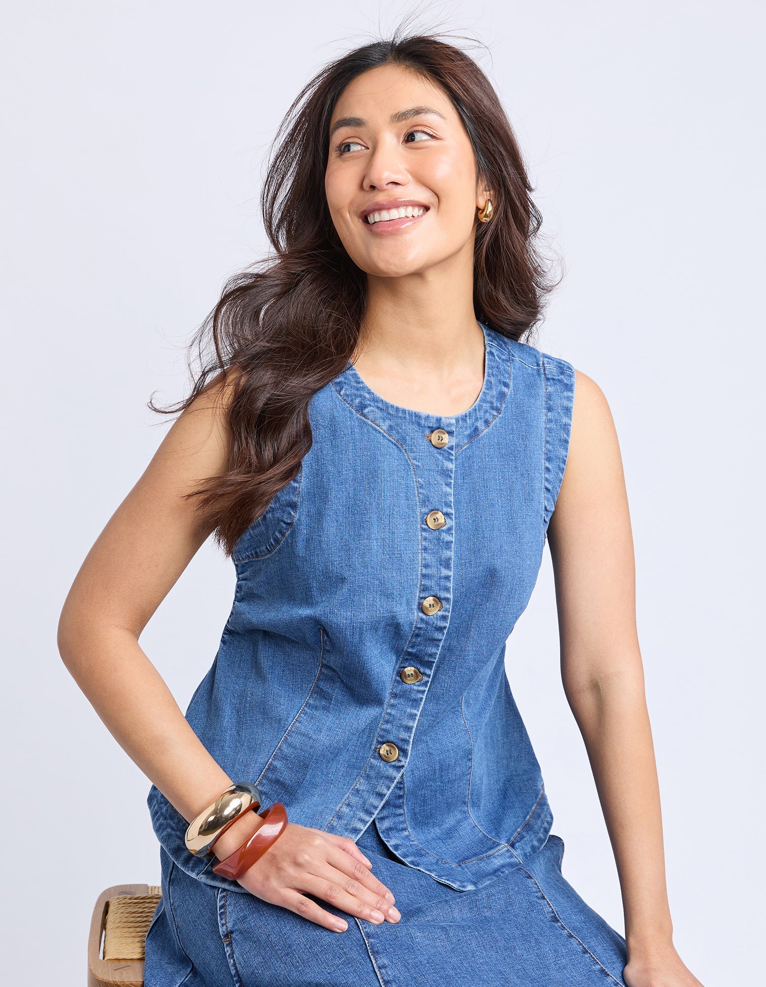 FOXWOOD II Abbott Vest - Denim