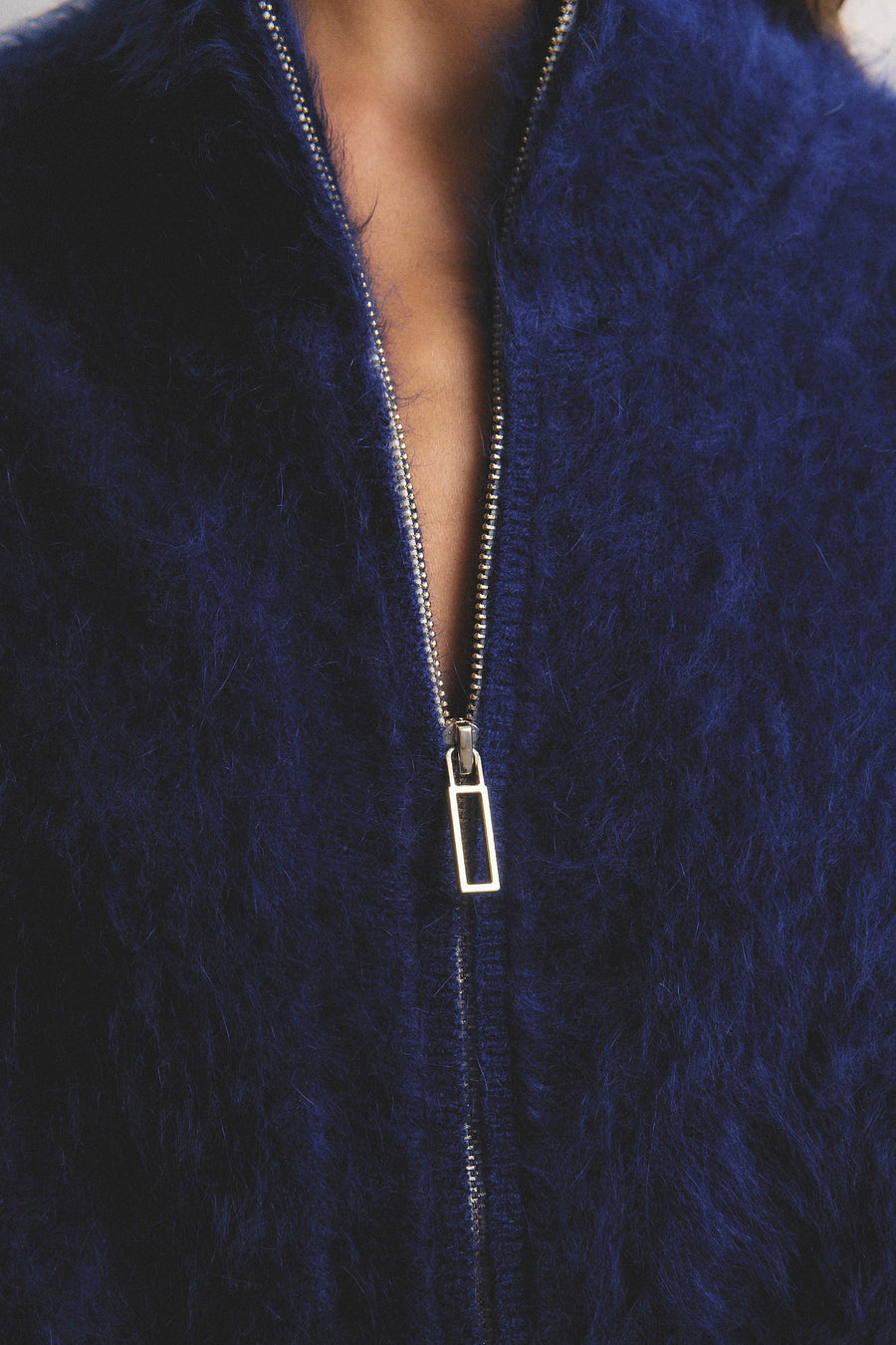 World Of Nomads II FELIX Zip Up Cashmere Bomber - Navy