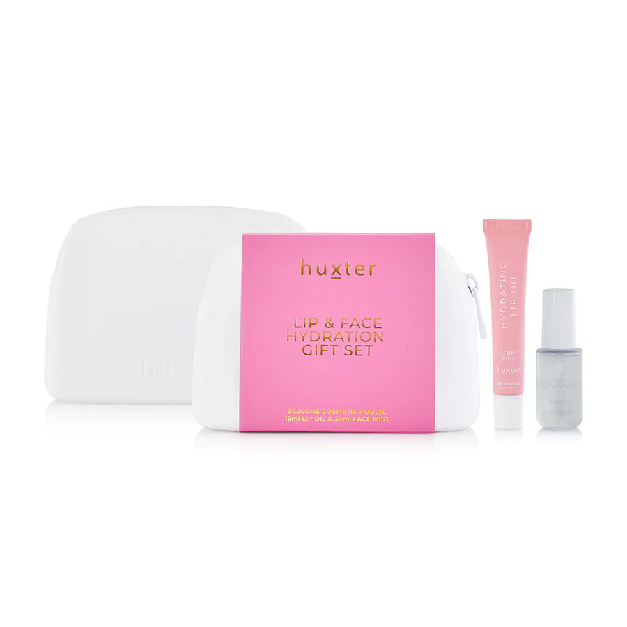 Huxter II Lip & Face Hydration Gift Set - Includes 15ml Tinted Lip Oil & 30ml Face Mist